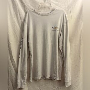 Vineyard Vines Shirt Adult Large White Tuna Logo Long Sleeve Mens